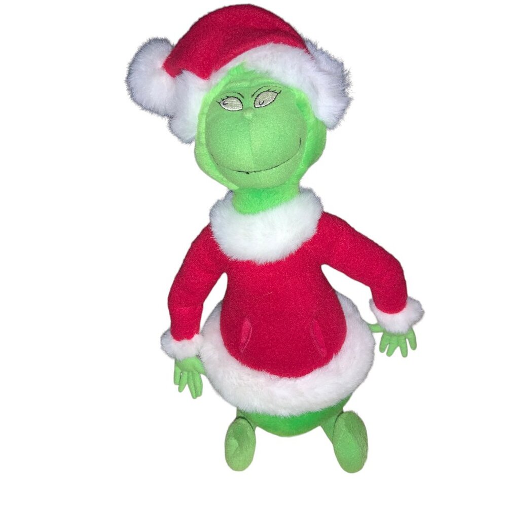 Dr Seuss Santa How the Grinch Stole Christmas Plush Stuffed Toy Hallmark  17"